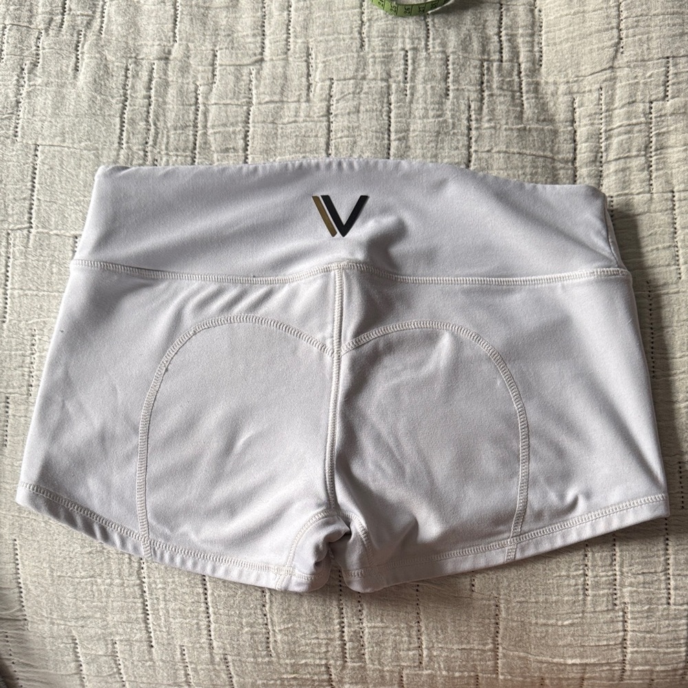 V-Logo Women's Athletic White Shorts